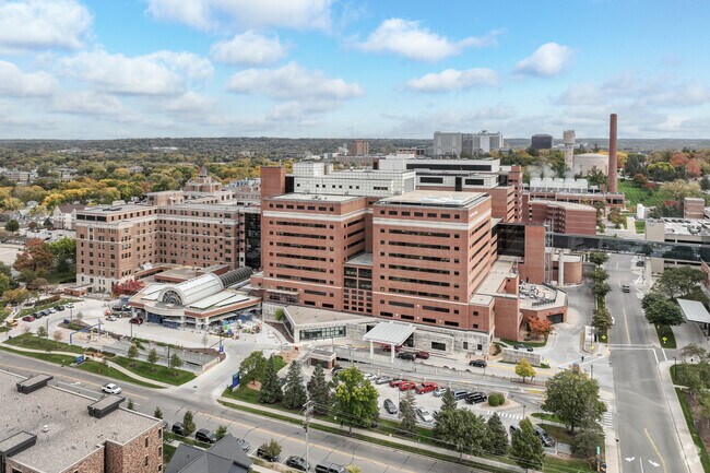 Mayo's St. Mary's Hospital's campus is in downtown Rochester, around a half hour from Plainview.