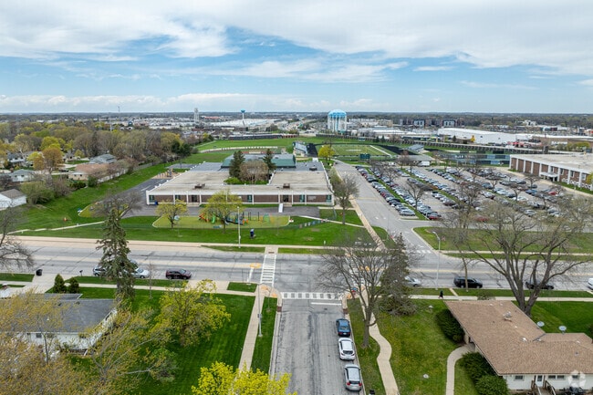 Eisenhower Elementary School is nestled within a Wauwatosa neighborhood of homes.