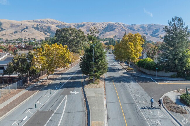 Weibel's bike lanes feature protective barriers designed to keep bicyclists safe.