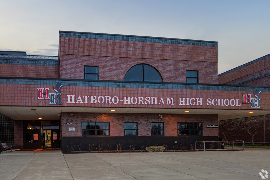 Main entrance to Hatboro-Horsham High School