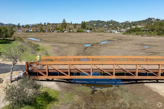 Jog around Hal Brown Park in Creekside to start your day right.