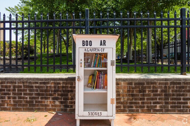 A mini library is at the Sheila L. Roberts Park in Lanning Square.