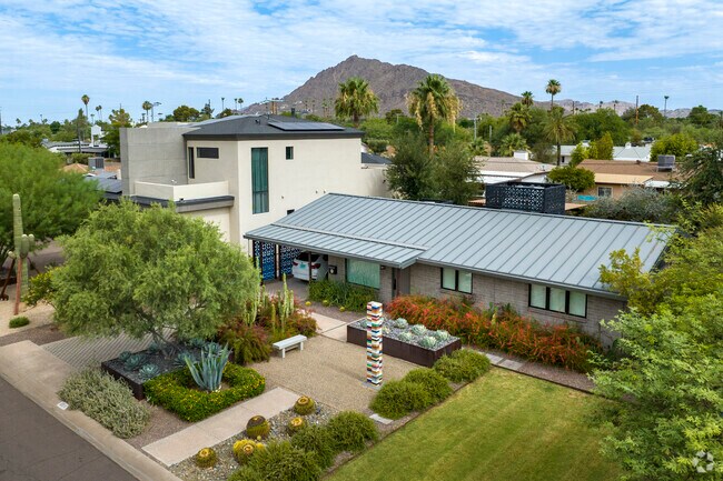 Mid-century Ranch homes are mixed with updated 21st Century style homes in Old Town Scottsdale.