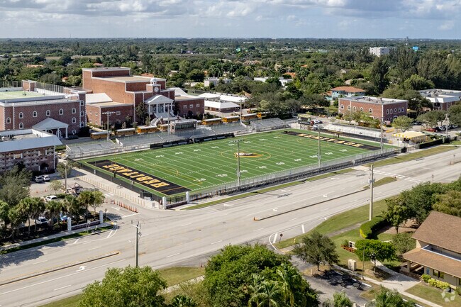 State of the art football facilities at American Heritage School in Plantation, FL.