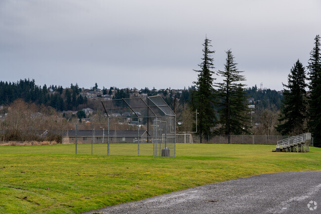 An expansive sports fields sits behind Skyridge Middle School.