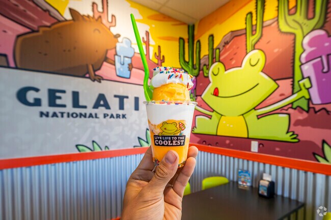 Treat yourself to some amazing soft serve at Jeremiah's Italian Ice near Ironwood Reserve.