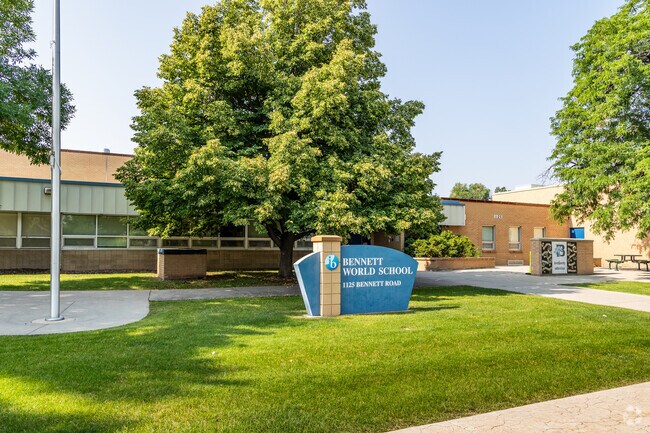 Bennett Elementary sits at the edge of Colorado State University.