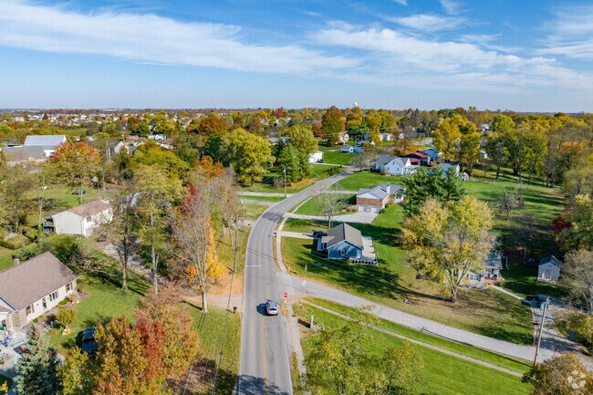 Tree-lined residential streets with hills make up the majority of Walton.