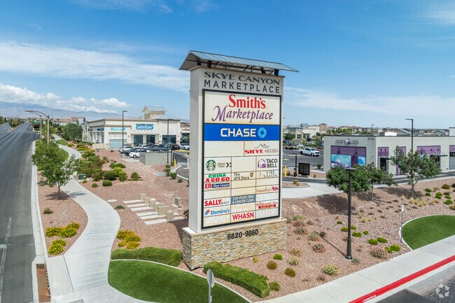 Skye Canyon Marketplace is the largest center for groceries in Kyle Canyon.
