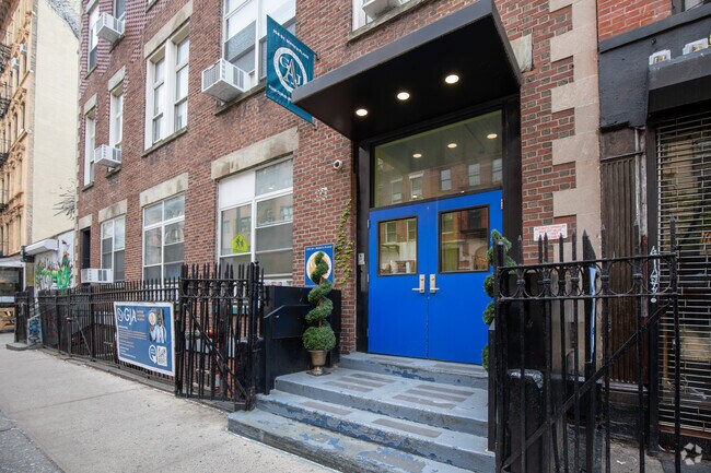 George Jackson Academy, East Village's beacon of learning.
