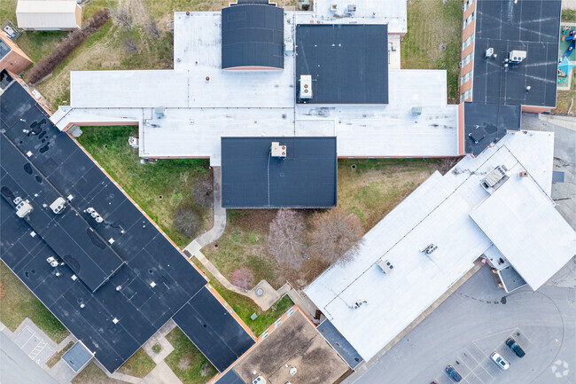 Elsberry High School has a large, interior courtyard.