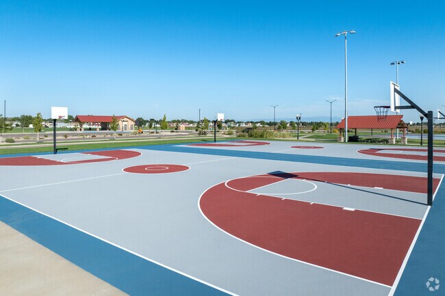 Practice your basketball skills at Lake Minnequa Park's basketball courts.