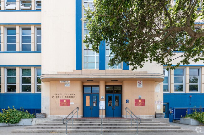 James Denman Middle School in San Francisco serves grades 6 though 8.