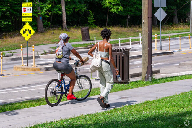 Fort Dupont is a great neighborhood to walk or take a bike ride.