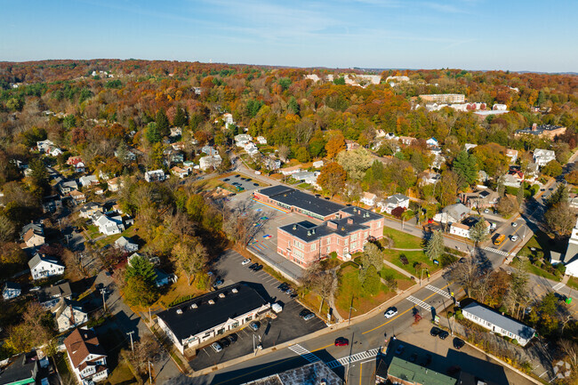 The Tatnuck Magnet School located in West Tatnuck neighborhood is surrounded by beautiful homes.