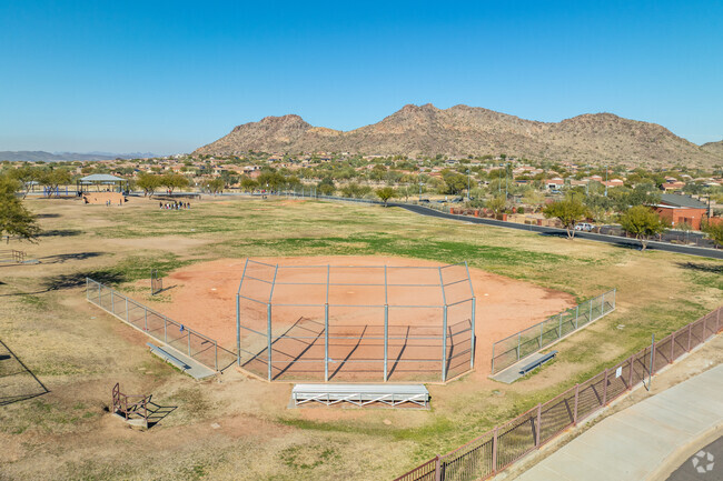 Run the bases on the baseball field at West Wing Elementary School in Peoria.
