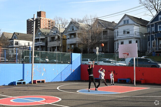 After school, one can find kids playing ball on the courts of Wrigley Park in Riverside.