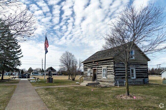 1880's Moravian Hall & the 1850's Williams Log Cabin living museums
