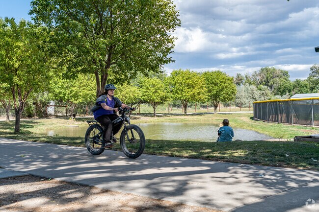 Locals enjoy biking through the Little Salt Wash Park in Fruita Colorado.