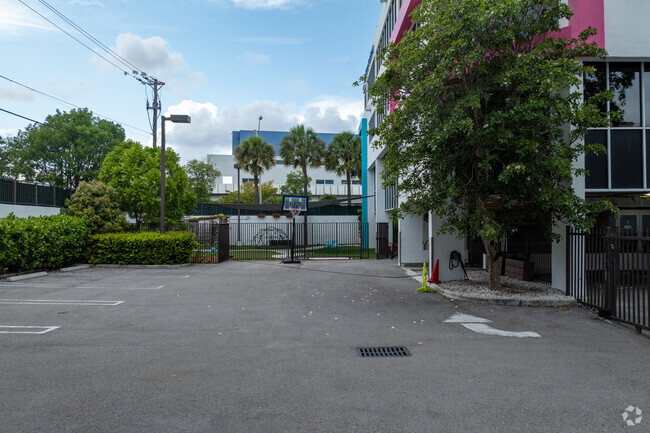 The parking lot at La Piazza School.