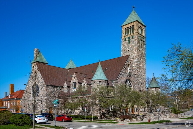 St. Thomas the Apostle Church was built in 1897 and is a historic Landmark.