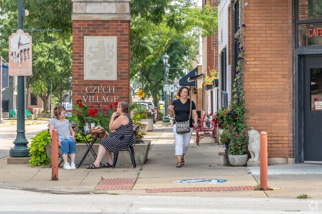 Explore the vibrant heart of Czech Village, known for its unique boutiques and cafes.