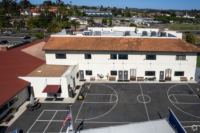 The blacktop playing area at Vista Christian in Vista.