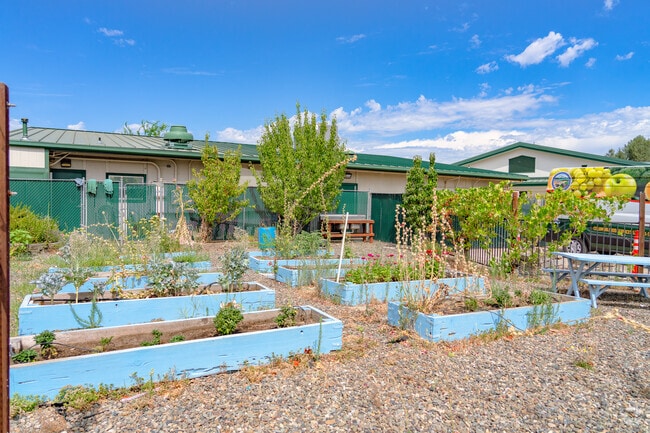 Students enjoy gardening at Columbia Elementary School.