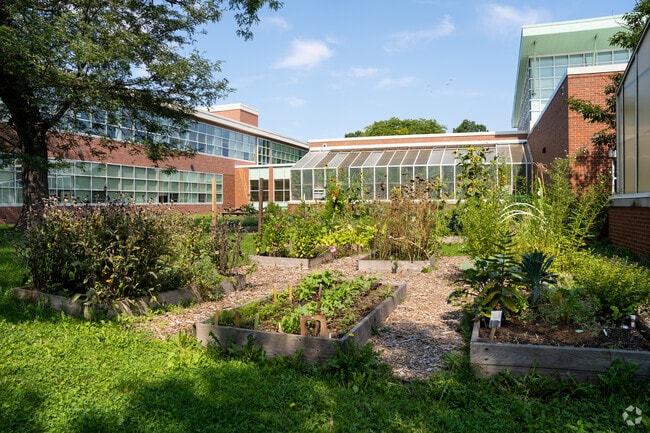 A garden supports Environmental Sciences Magnet at Mary Hooker School's learning initiatives.