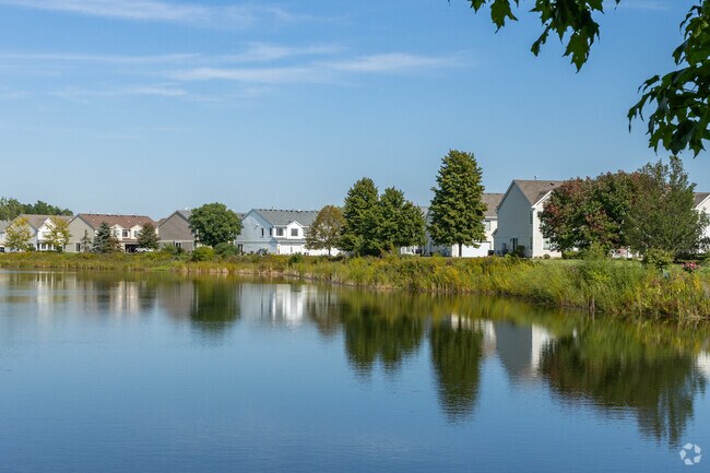 Heatherstone offers homes that back up directly to one of the many ponds in the neighborhood.