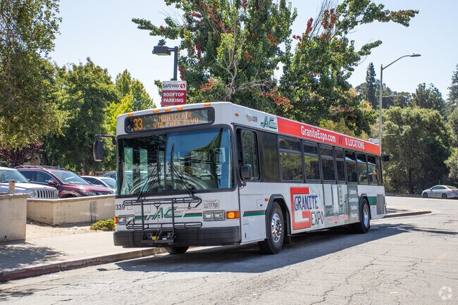Buses can be found in downtown Montclair, just down the hill from Forestland.