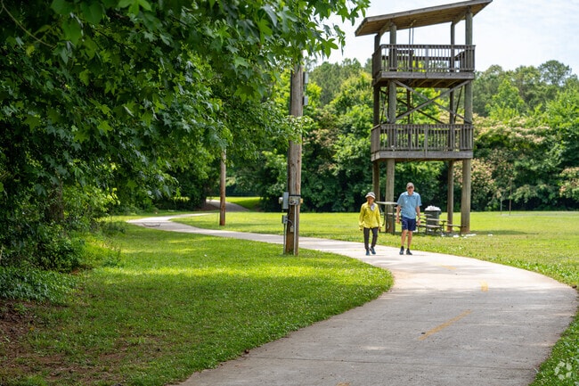 The Conyers walking trail runs directly through Bonner Park.