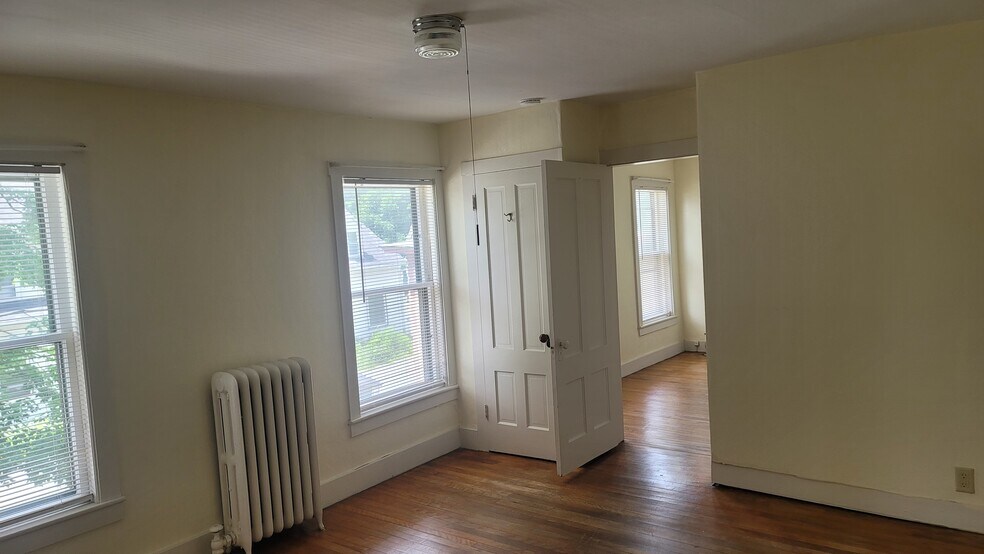Bedroom looking into living room