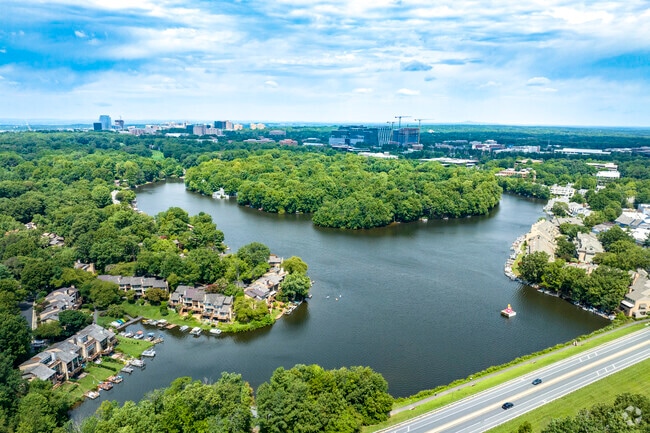Reston offers a calming lake side living a short dive from Reston Town Center.