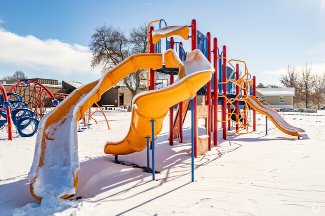 Skyline Elementary School has a large playground for students.