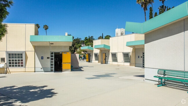 Richard Riordan Primary Center has a spacious courtyard.
