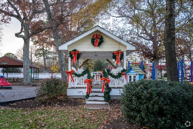 A pavilion in John West Park in Ocean View is done up for the holidays.
