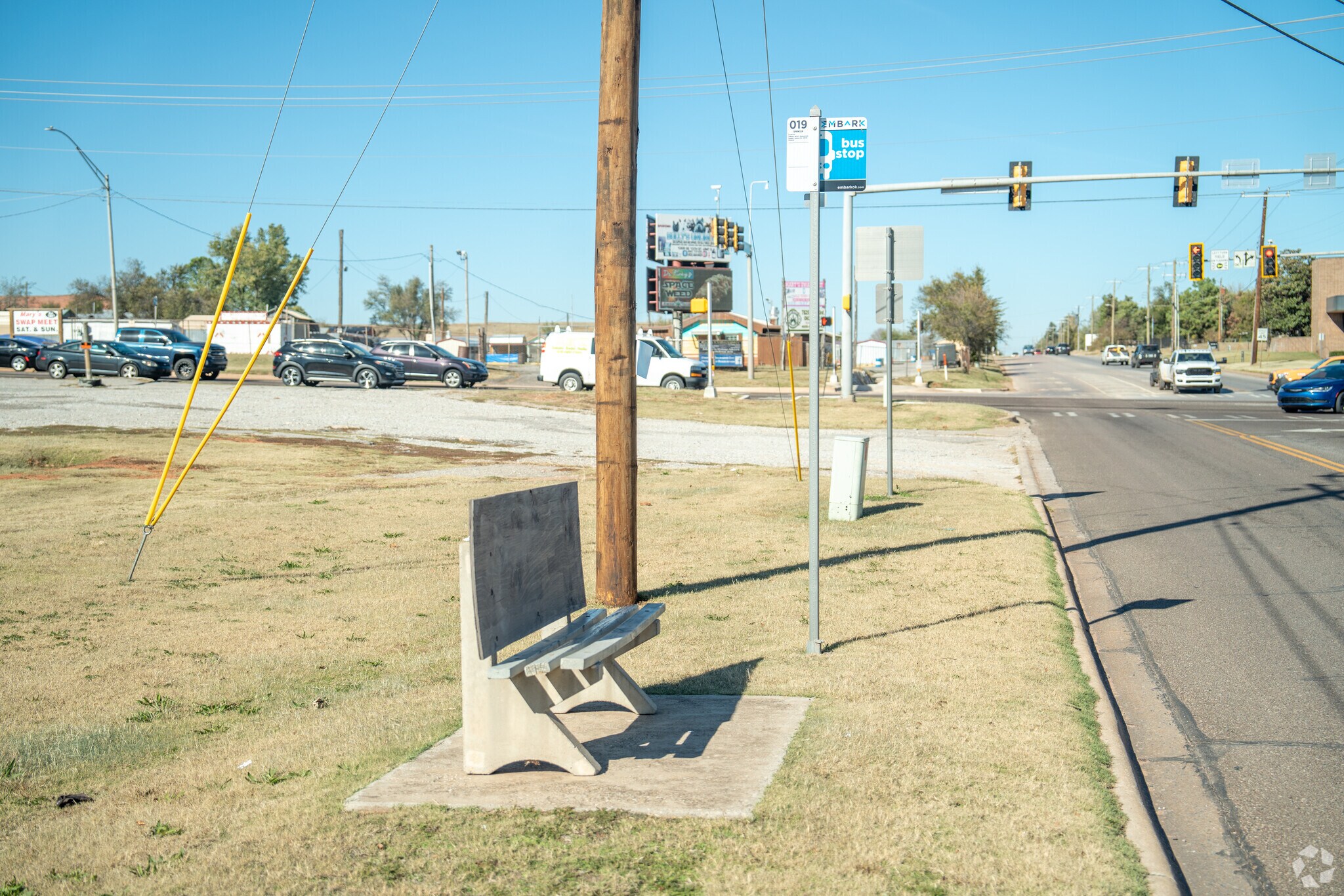 There are plenty of bus stops to get you where you need to go in Spencer.