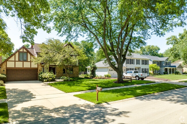 A range of home styles can be found in Steeple Run subdivision.