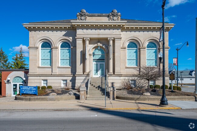 The Carnegie Museum of Montgomery County is housed in Indiana's first  Carnegie Library, dedicated in 1902 in downtown Crawfordsville.
