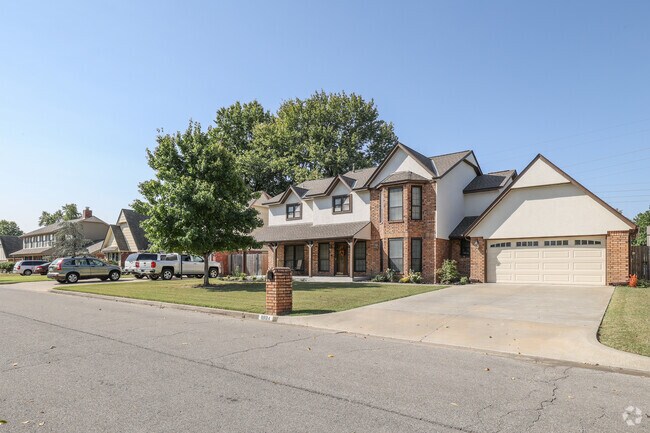 Find brick accents and Tudor inspired features in Chimney Hills Estates.