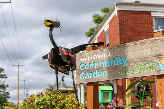 The South Central Community Garden is a small space in the center of the neighborhood.