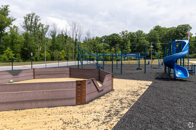 Students enjoy playing at the playground at Uwchlan Hills Elementary School.