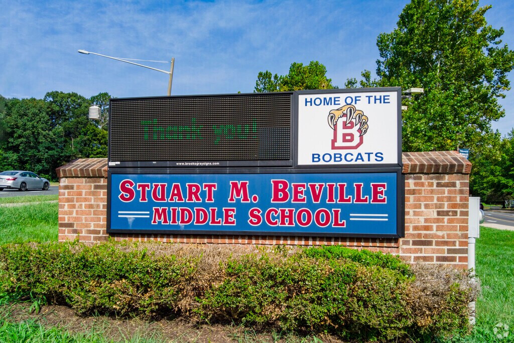 Stuart M. Beville Middle is a public school that serves the Woodbridge community.