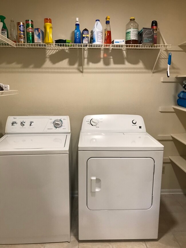 Large laundry and storage room