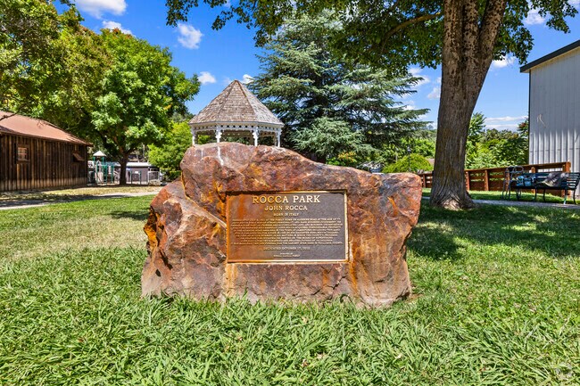 Rocca Park sits on Main Street in the City of Jamestown, Ca.