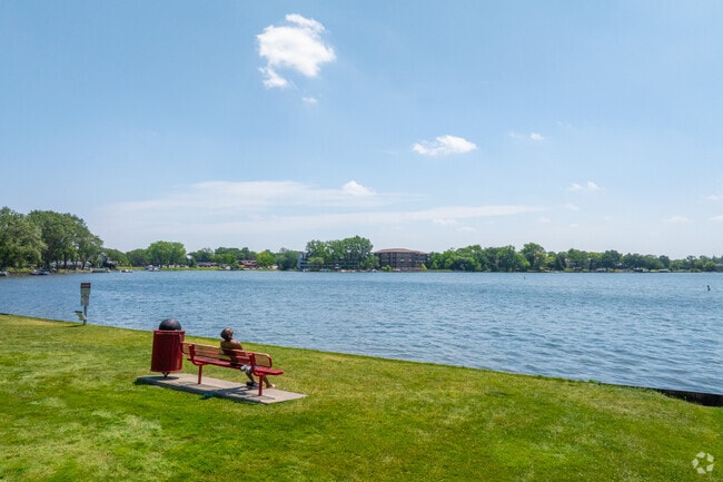 Relax on the waterfront bench at Robert Lewandoski Park.