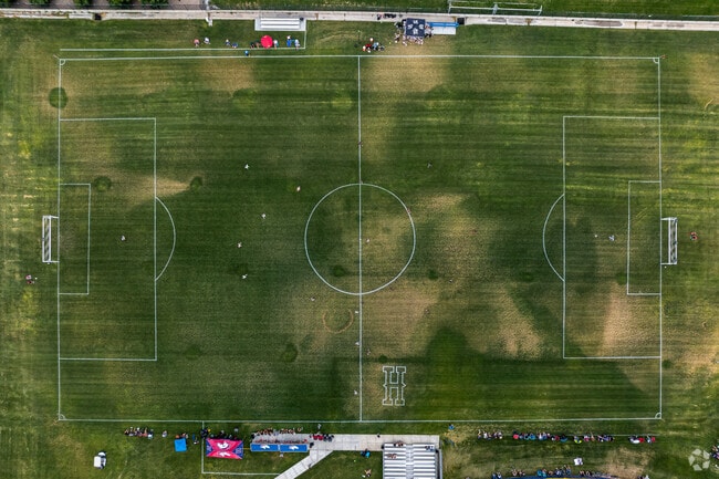 The community enjoys watching a soccer game at Herriman High School.