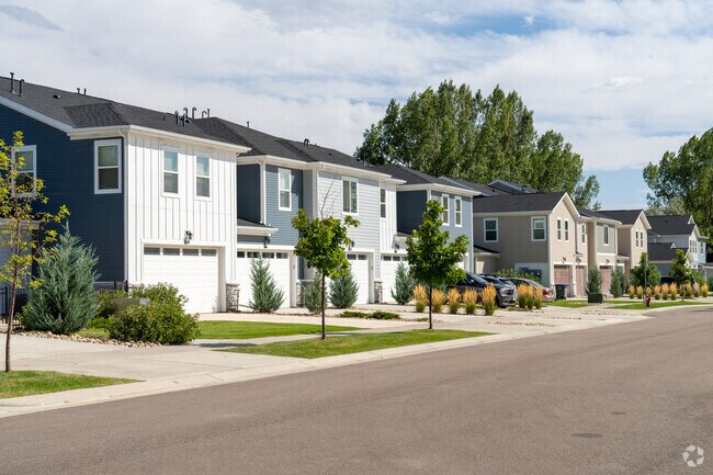 Schlagel offers homes with colorful facades, neat lawns, and cozy front porches.