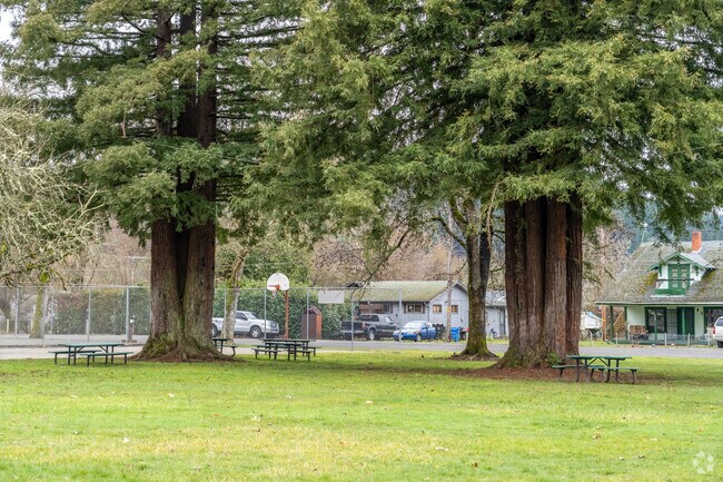 Central Park has shaded areas for visitors to sit under during events in Sutherlin.